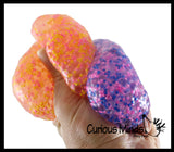 BULK - WHOLESALE -  SALE - Jumbo Confetti Bead Mold-able Stress Ball - Squishy Gooey Shape-able Squish Sensory Squeeze Balls