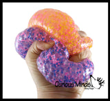 BULK - WHOLESALE -  SALE - Jumbo Confetti Bead Mold-able Stress Ball - Squishy Gooey Shape-able Squish Sensory Squeeze Balls