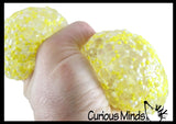 BULK - WHOLESALE -  SALE - Jumbo Confetti Bead Mold-able Stress Ball - Squishy Gooey Shape-able Squish Sensory Squeeze Balls