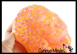 Pack of 2 Different 2.5" Stress Balls - Confetti, & Metallic - Squishy Gooey Shape-able Squish Sensory Squeeze Balls