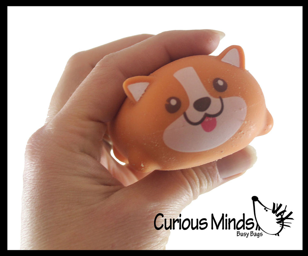 Corgi Doh Filled Stress Ball - Squishy Gooey Shape-able Squish Sensory Squeeze Balls