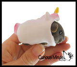 Cute Hamster Guiana Pig in Costume - Dog Crushed Bead Sand Filled - Gerbil Lover Sensory Fidget Toy Weighted - Removable Costume Doll