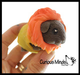 Cute Hamster Guiana Pig in Costume - Dog Crushed Bead Sand Filled - Gerbil Lover Sensory Fidget Toy Weighted - Removable Costume Doll