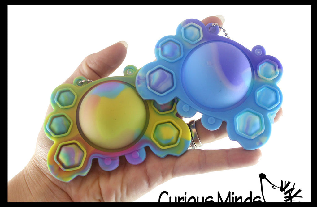 LAST CHANCE - LIMITED STOCK  - Crab Bubble Pop Flip Fidget Toy - Silicone Push Poke Bubble Wrap Fidget Toy - Press Bubbles to Pop the Bubbles Down Then Flip it Happy Sad - Bubble Popper Sensory Stress Toy