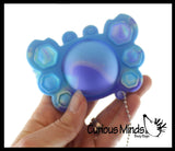 SET OF 3 - Animal Flip Inside Out - Crab, Octopus, Turtle -  Bubble Pop Flip Fidget Toy - Silicone Push Poke Bubble Wrap Fidget Toy - Press Bubbles to Pop the Bubbles Down Then Flip it Happy Sad - Bubble Popper Sensory Stress Toy