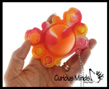 LAST CHANCE - LIMITED STOCK  - Crab Bubble Pop Flip Fidget Toy - Silicone Push Poke Bubble Wrap Fidget Toy - Press Bubbles to Pop the Bubbles Down Then Flip it Happy Sad - Bubble Popper Sensory Stress Toy