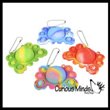 SET OF 3 - Animal Flip Inside Out - Crab, Octopus, Turtle -  Bubble Pop Flip Fidget Toy - Silicone Push Poke Bubble Wrap Fidget Toy - Press Bubbles to Pop the Bubbles Down Then Flip it Happy Sad - Bubble Popper Sensory Stress Toy