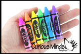 LAST CHANCE - LIMITED STOCK - SALE - Crayon Erasers - Novelty and Functional Adorable Eraser Novelty Prize, School Classroom Supply, Art Teacher Creative