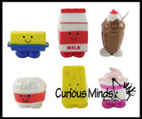 LAST CHANCE - LIMITED STOCK -  30 Different Food Mini Toy Figurines Replicas - Math Counters, Sorting or Alphabet Objects, Playsets, Dairy, Fruit, Fast Food, Frozen Treats