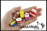 LAST CHANCE - LIMITED STOCK  - Cute Dairy Food Mini Toy Figurines Replicas - Math Counters, Sorting or Alphabet Objects, Playsets