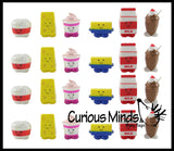 LAST CHANCE - LIMITED STOCK  - Cute Dairy Food Mini Toy Figurines Replicas - Math Counters, Sorting or Alphabet Objects, Playsets