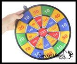 Hook and Loop Sticky Fabric Dart Board - Dart Game with Balls and Darts