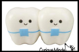 Cute Micro Dental Slow Rise Squishy Toys - Mini Teeth, Floss, Toothpaste, Toothbrushes - Memory Foam Party Favors, Prizes, Pediatric Dentist Orthodontist
