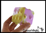 LAST CHANCE - LIMITED STOCK - Dice Cube Bubble Pop Ball -  Bubble Poppers on Ball Squeeze to Pop - Silicone Push Poke Bubble Wrap Fidget Toy - Press Bubbles to Pop - Bubble Popper Sensory Stress Toy