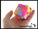 LAST CHANCE - LIMITED STOCK - Dice Cube Bubble Pop Ball -  Bubble Poppers on Ball Squeeze to Pop - Silicone Push Poke Bubble Wrap Fidget Toy - Press Bubbles to Pop - Bubble Popper Sensory Stress Toy