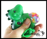 Soft Mesh Dinosaur with Water Beads Squeeze Stress Ball  -  Sensory, Stress, Fidget Toy