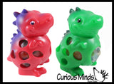 Soft Mesh Dinosaur with Water Beads Squeeze Stress Ball  -  Sensory, Stress, Fidget Toy