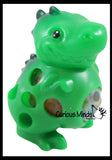 Soft Mesh Dinosaur with Water Beads Squeeze Stress Ball  -  Sensory, Stress, Fidget Toy