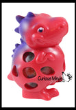 Soft Mesh Dinosaur with Water Beads Squeeze Stress Ball  -  Sensory, Stress, Fidget Toy