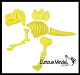 Dinosaur Bones Sand Mold Beach Set - Sand Castle Set with Dino Fossil Skeletons - Make 3 Styles