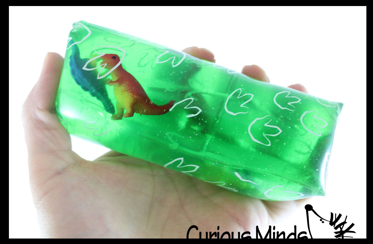 Dinosaur Water Filled Tube Snake Stress Toy - Squishy Wiggler Sensory Fidget Ball