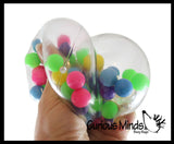 Set of 3 Different Sized Molecule DNA Balls - All 3 Sizes -  Molecule DNA Ball - Squishy Fidget Ball - Unique Fun Stress Ball Filled with Squishy Balls
