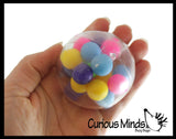 Set of 3 Different Sized Molecule DNA Balls - All 3 Sizes -  Molecule DNA Ball - Squishy Fidget Ball - Unique Fun Stress Ball Filled with Squishy Balls