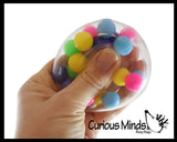 Set of 3 Different Sized Molecule DNA Balls - All 3 Sizes -  Molecule DNA Ball - Squishy Fidget Ball - Unique Fun Stress Ball Filled with Squishy Balls