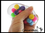 Set of 3 Different Sized Molecule DNA Balls - All 3 Sizes -  Molecule DNA Ball - Squishy Fidget Ball - Unique Fun Stress Ball Filled with Squishy Balls