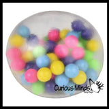 Set of 3 Different Sized Molecule DNA Balls - All 3 Sizes -  Molecule DNA Ball - Squishy Fidget Ball - Unique Fun Stress Ball Filled with Squishy Balls