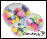 Set of 3 Different Sized Molecule DNA Balls - All 3 Sizes -  Molecule DNA Ball - Squishy Fidget Ball - Unique Fun Stress Ball Filled with Squishy Balls