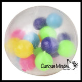 Set of 3 Different Sized Molecule DNA Balls - All 3 Sizes -  Molecule DNA Ball - Squishy Fidget Ball - Unique Fun Stress Ball Filled with Squishy Balls