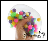 Set of 3 Different Sized Molecule DNA Balls - All 3 Sizes -  Molecule DNA Ball - Squishy Fidget Ball - Unique Fun Stress Ball Filled with Squishy Balls