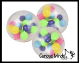 Set of 3 Different Sized Molecule DNA Balls - All 3 Sizes -  Molecule DNA Ball - Squishy Fidget Ball - Unique Fun Stress Ball Filled with Squishy Balls