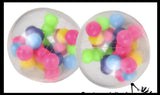 Set of 3 Different Sized Molecule DNA Balls - All 3 Sizes -  Molecule DNA Ball - Squishy Fidget Ball - Unique Fun Stress Ball Filled with Squishy Balls