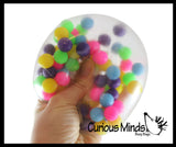 Set of 3 Different Sized Molecule DNA Balls - All 3 Sizes -  Molecule DNA Ball - Squishy Fidget Ball - Unique Fun Stress Ball Filled with Squishy Balls