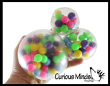 Set of 3 Different Sized Molecule DNA Balls - All 3 Sizes -  Molecule DNA Ball - Squishy Fidget Ball - Unique Fun Stress Ball Filled with Squishy Balls