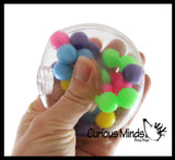 Set of 3 Different Sized Molecule DNA Balls - All 3 Sizes -  Molecule DNA Ball - Squishy Fidget Ball - Unique Fun Stress Ball Filled with Squishy Balls
