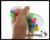 Set of 3 Different Sized Molecule DNA Balls - All 3 Sizes -  Molecule DNA Ball - Squishy Fidget Ball - Unique Fun Stress Ball Filled with Squishy Balls