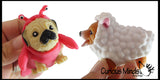 Cute Dog in Costume - Dog Crushed Bead Sand Filled - Doggy Lover Sensory Fidget Toy Weighted - Removable Costume Doll