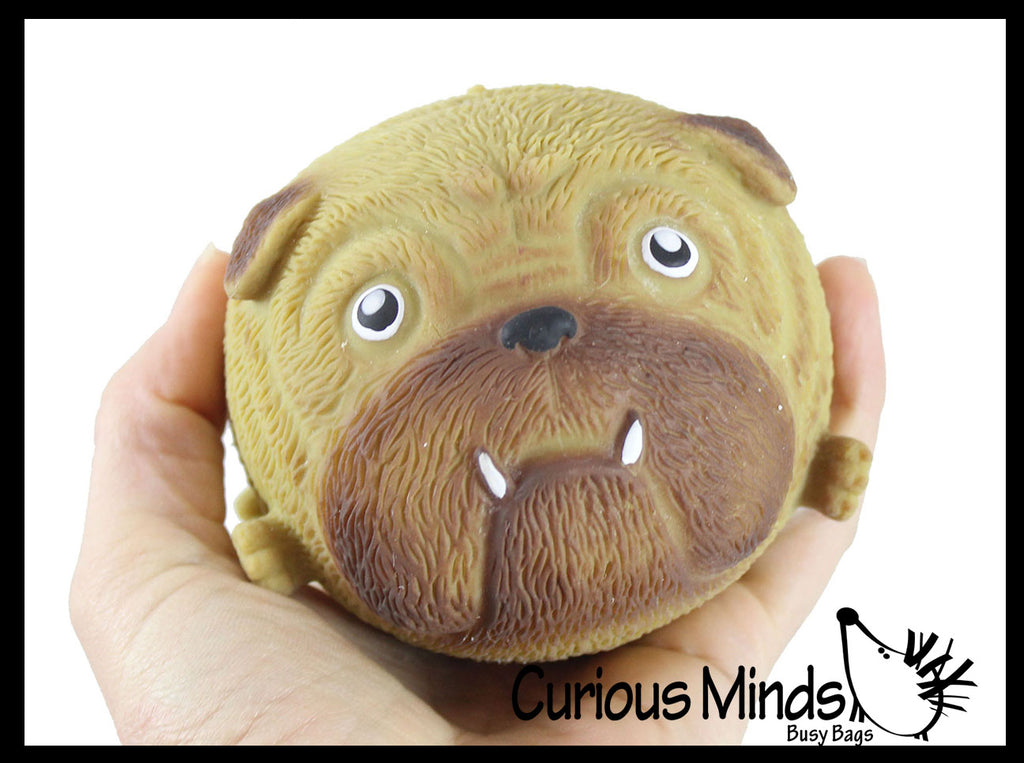 Cute Dog Soft Fluff Doh - Filled Squeeze Stress Balls  -  Sensory, Stress, Fidget Toy Super Soft Doggy