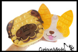 BULK - WHOLESALE -  SALE - Cute Dog Animal Theme Bubble Pop Game - Silicone Push Poke Bubble Wrap Fidget Toy - Press Bubbles to Pop the Bubbles Down - Bubble Popper Sensory Stress Toy Doggy Puppy Pooch Lab Chihuahua Terrier Pug