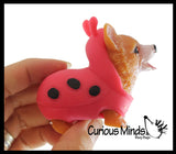 Cute Dog in Costume - Dog Crushed Bead Sand Filled - Doggy Lover Sensory Fidget Toy Weighted - Removable Costume Doll
