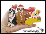 Cute Dog Christmas Ornaments for Tree -  Christmas Holiday Decorations