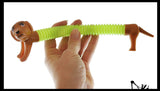 Cute Weiner Dog Pull and Pop Snap Animal Expanding Flexible Accordion Tube Toy - Free Play - Open Ended Fidget Toy