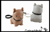 LAST CHANCE - LIMITED STOCK  - Cute Dog on Leash Doh Stress Stretch Ball - Moldable Pinch Poke Sensory Fidget Toy Doughy with Clip