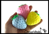 Super Soft Strawberry Doh Squeeze Balls - Doh - Ultra Squishy and Moldable Dough Relaxing Sensory Fidget Stress Toy