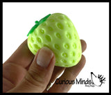 Super Soft Strawberry Doh Squeeze Balls - Doh - Ultra Squishy and Moldable Dough Relaxing Sensory Fidget Stress Toy