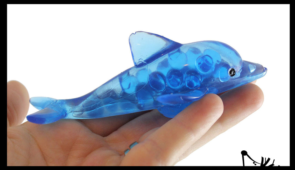 Mini Dolphin Water Bead Filled Squeeze Stress Ball  -  Sensory, Stress, Fidget Toy