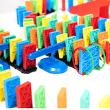 Domino Kinetic Set - 143 Piece Set with Stunt Accessories - Bulk Dominoes - Made in the USA - STEM STEAM